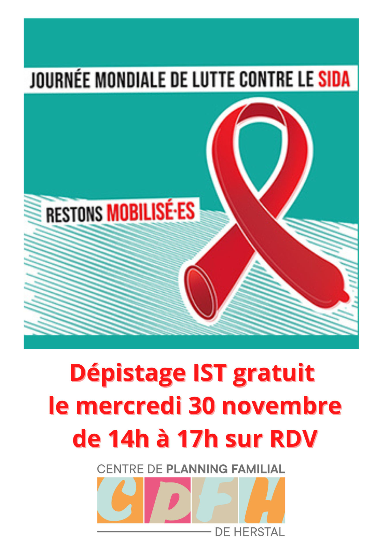 Action du CPFH pour la journée mondiale de lutte contre de SIDA!